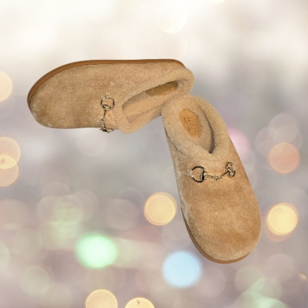 Gucci Beige Mule Slippers W/ Horsebit Women’s Size 40.5 EU / 10 US Made in Italy